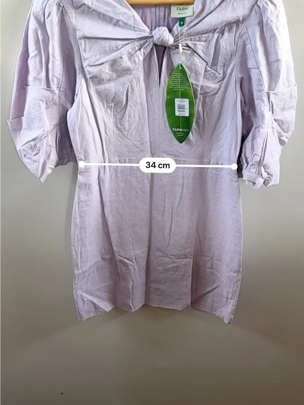 FARM Rio Lilac Knot-Front Mini Dress - Picture 6 of 7
